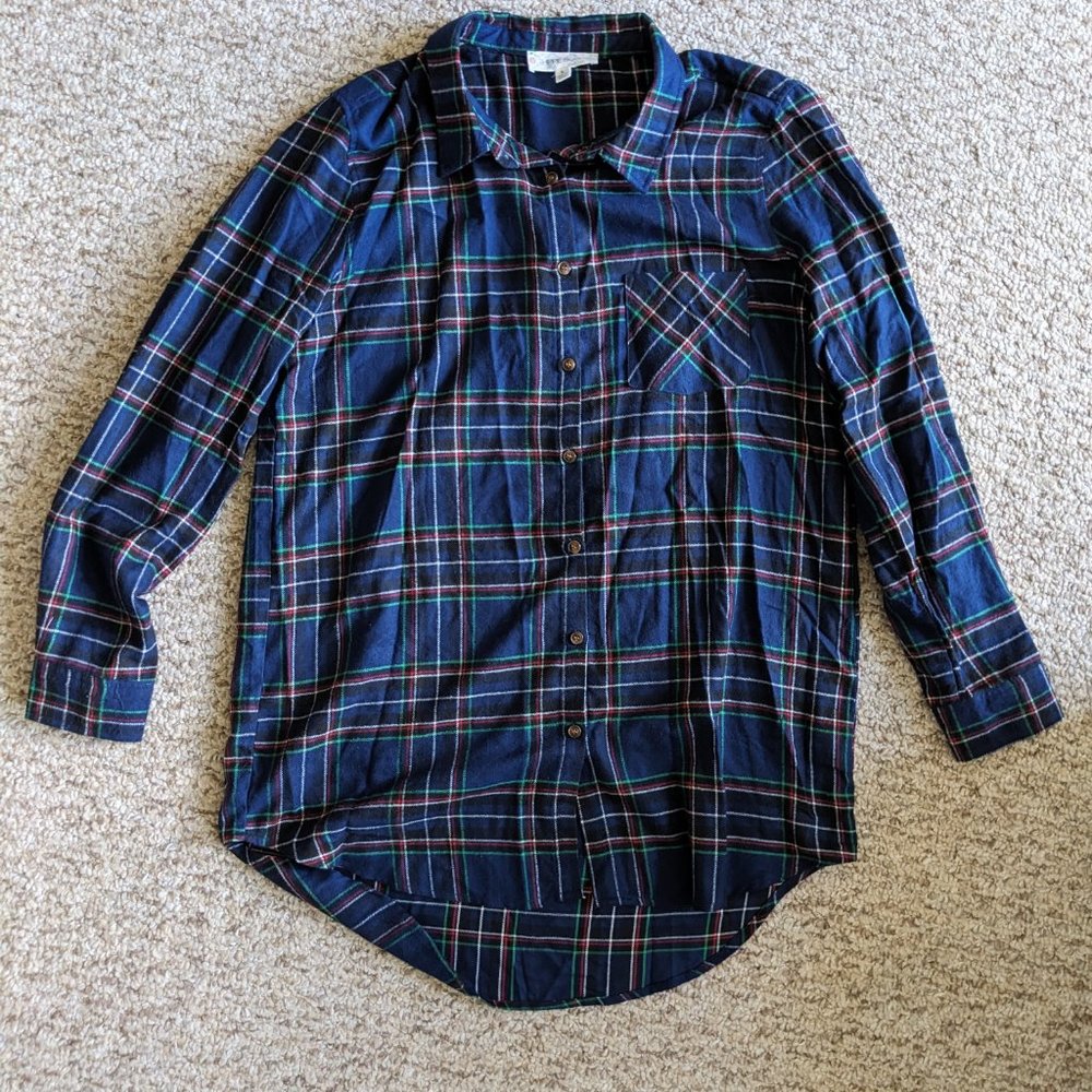 Hippie Rose Blue Flannel (Extra Long)